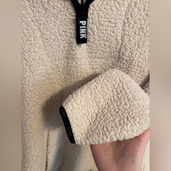 Victorias Secret PINK White/Cream Sherpa Jacket Size S - Picture 4 of 4